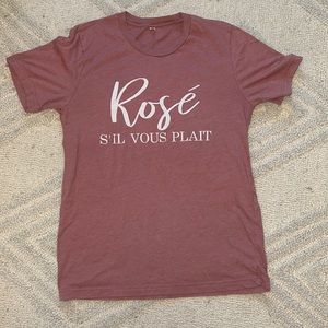 Rose S'il Vous Plait Women T-shirt | Bridesmaid, Bride, Wine
